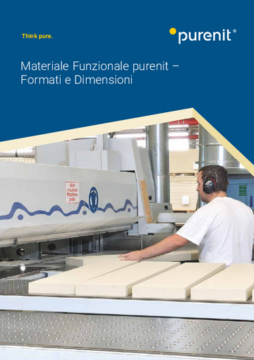 Volantino delle varianti e dei formati disponibili di purenit