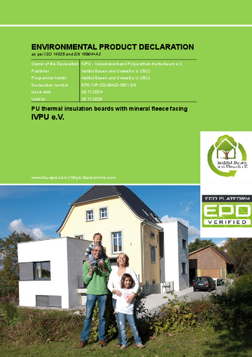 EPD english - PU thermal insulation with mineral fleece facing