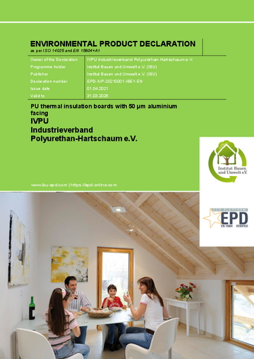 EPD english - PU thermal insulation with aluminium facing