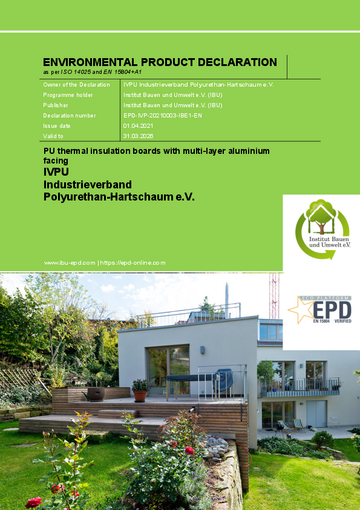 EPD english - PU thermal insulation with multi-layer-aluminium