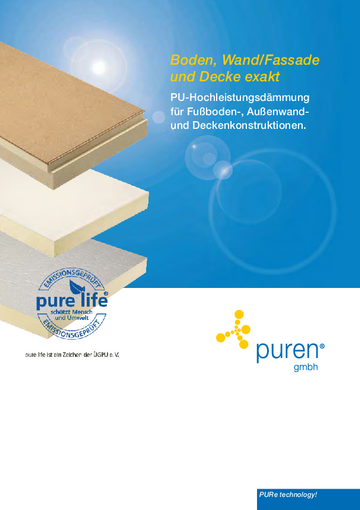 Prospekt puren Boden, Wand, Fassade, Decke exakt