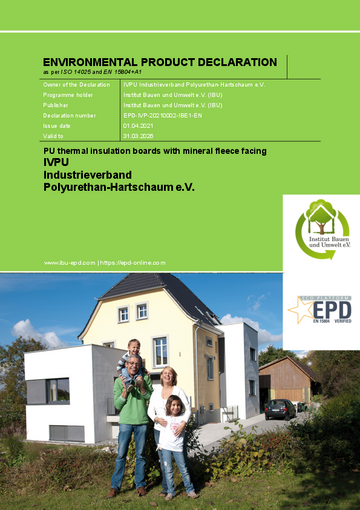 EPD english - PU thermal insulation with mineral fleece facing