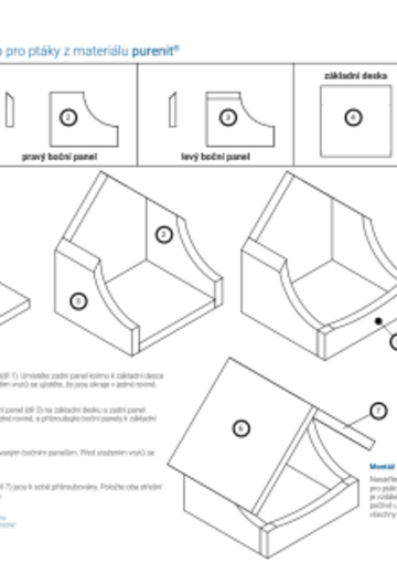Montážní návod: Krmítko pro ptáky z materiálu purenit®